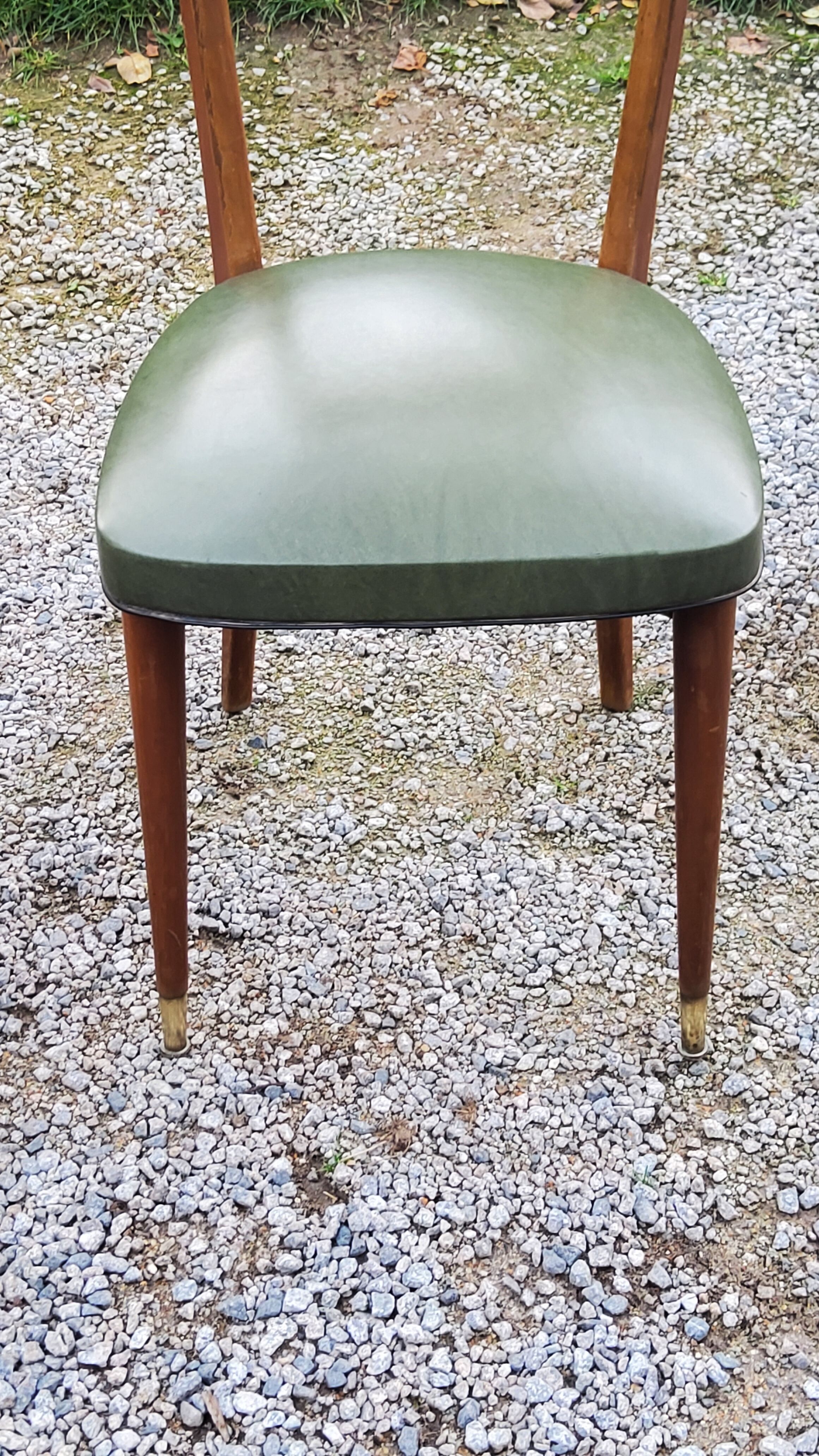 Pair of 50's Scandinavian style mahogany chairs