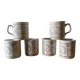 Set of 6 vintage cups Distri Boch Seca England decor Copenhagen