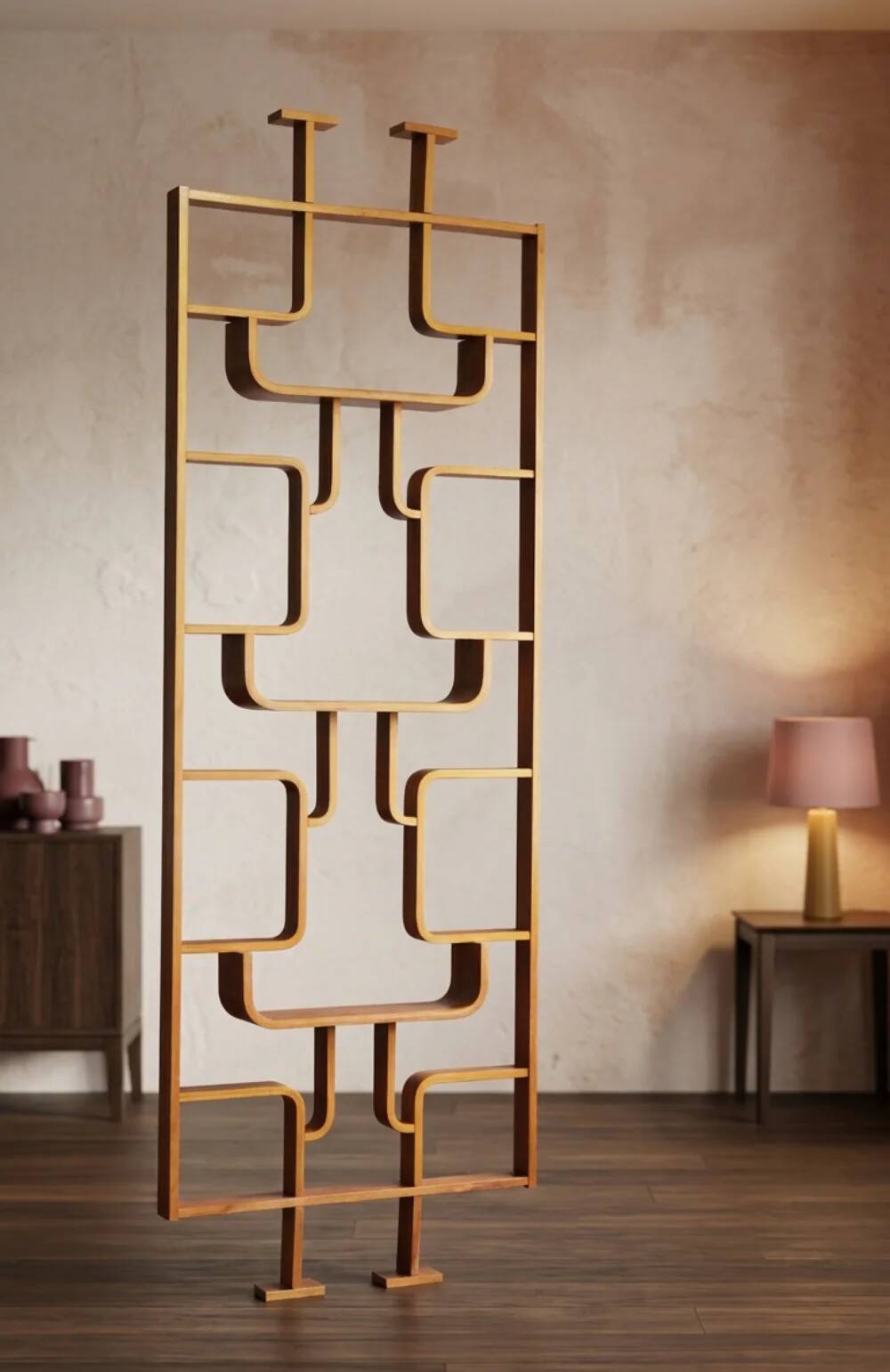 Vintage room divider by Ludvik Volak for Drevopodnik Holesov, 1970s