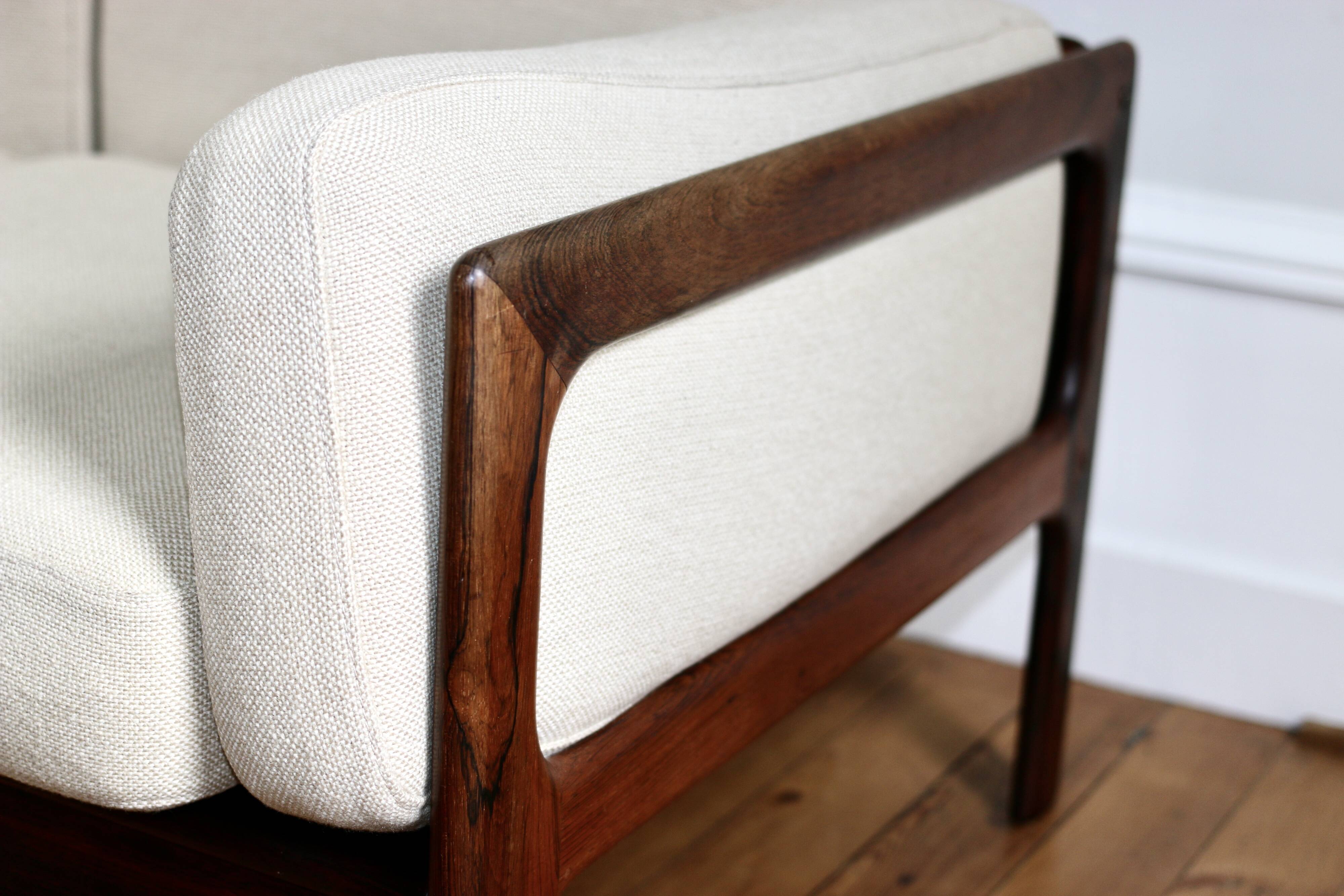 Vintage Danish Scandinavian bench in Rio rosewood, 1960