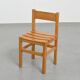 Set of three chairs and two stools Maison Regain, circa 1970