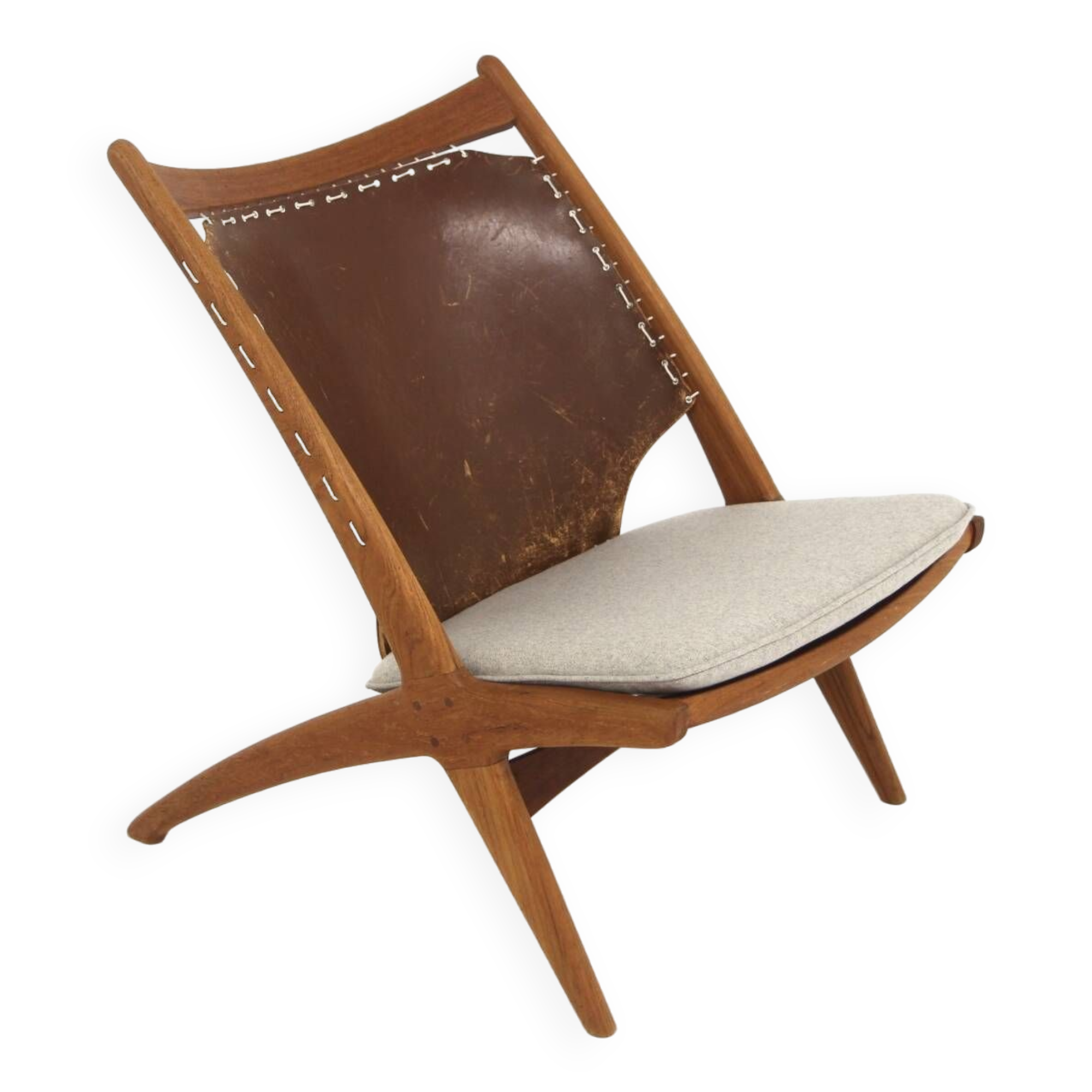 "Krysset / The Cross Chair" armchair Fredrik Kayser, Gustav Bahus, Norway, 1960