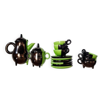 Coffee service Vallauris 1950s green – Lucchesi – vintage design