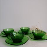 Set of 4 cups and under cups Vereco