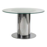 Glass and chrome dining table, Antonia Astorei, 1960s