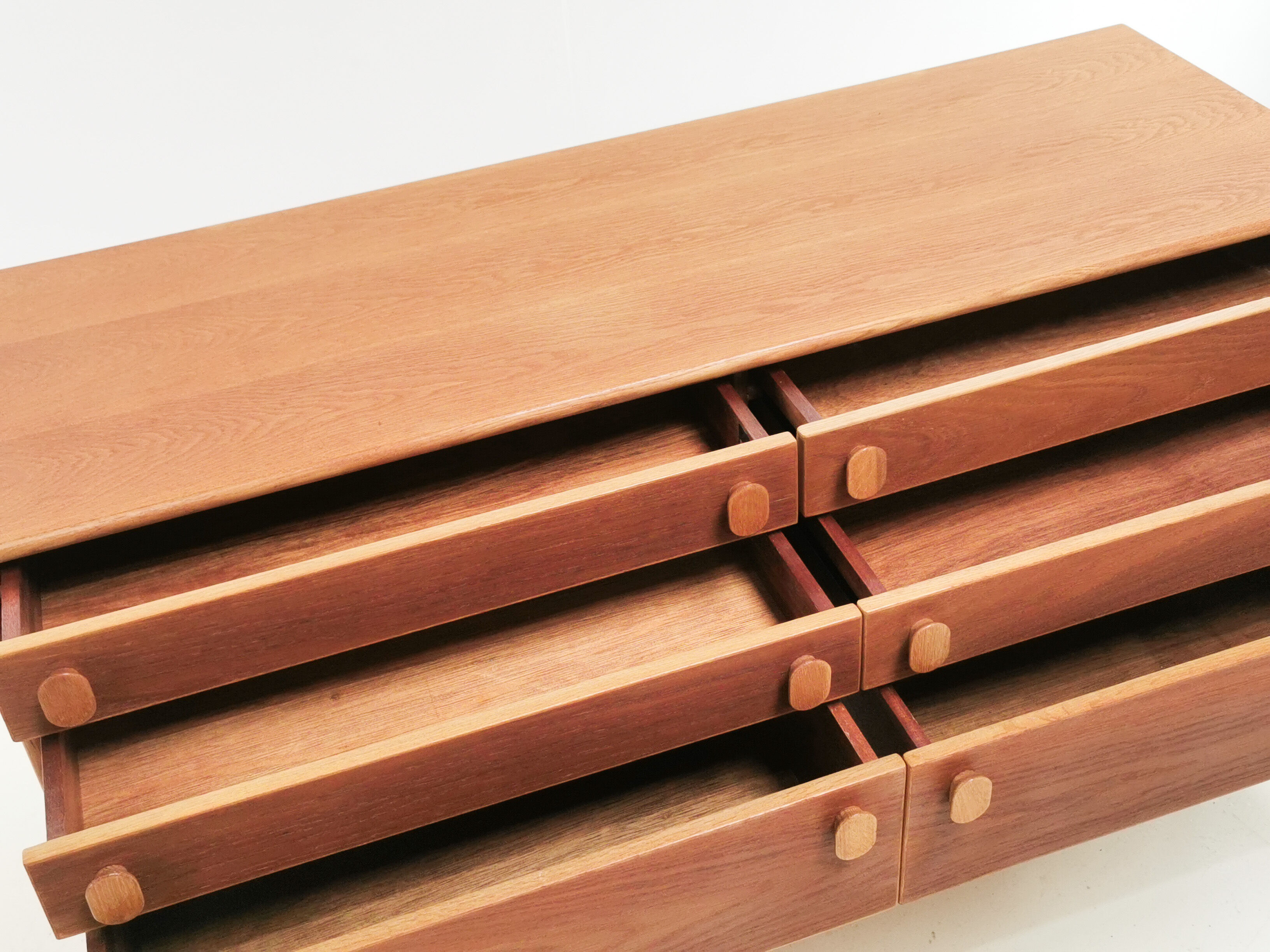 Oak Mid Century Sideboard Chest of drawers by Meredew