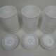3 airtight opaline glass jars