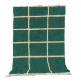 Tapis duveteux bleu sarcelle profond 150/250cm