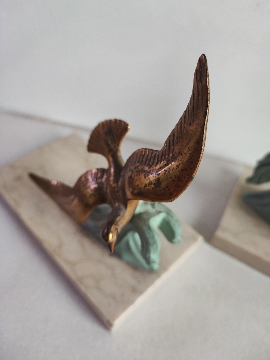 Pair of greenhouses books art deco birds