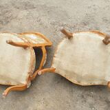 Paire de fauteuils cabriolet Louis XV