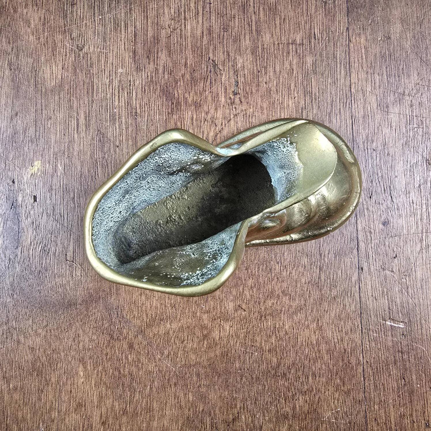Vintage shoe in gilded brass – Fancy trinket dish or small ashtray