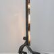 Poliarte Brutalist Italian Wrought Iron and Color Raw Glass Floor Lamp, 60