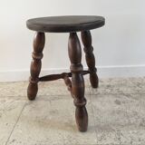 Wooden stool turned vintage tripod