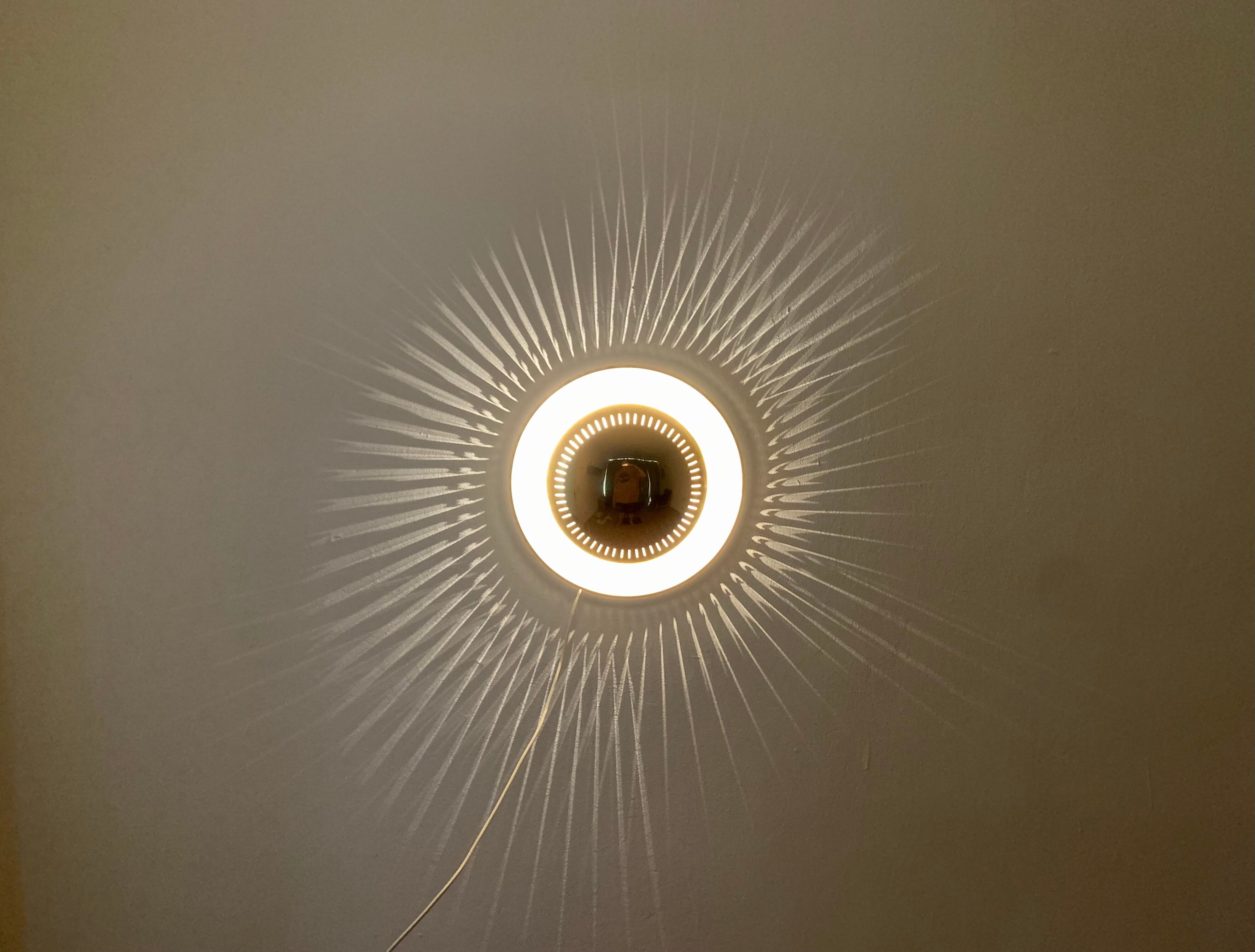 Italian Sunburst Wall Lamp or Flush Light