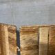 Vintage screen in straw and braided rope