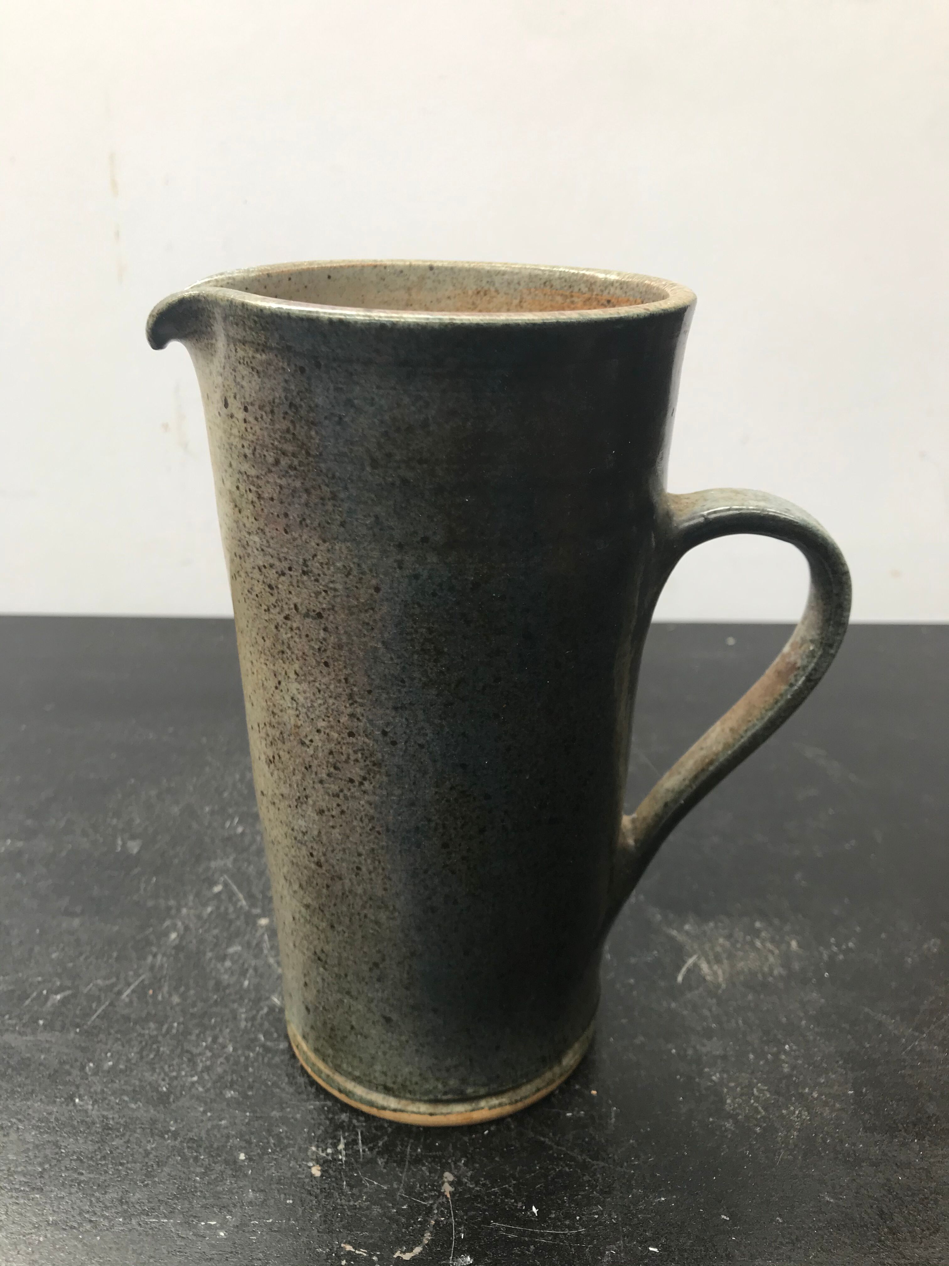 Pitcher blue grey sandstone vintage 70