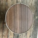 Guerdon small round coffee table brown tripode door plant