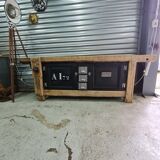 Old oak carpenter's workbench industrial furniture