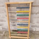 Large vintage wooden school abacus