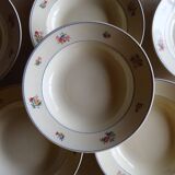 6 assiettes creuses vintage fleuries