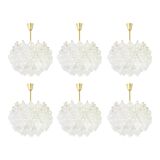 Large glass chandelier Tulipan by Kalmar, Austria, 1960s