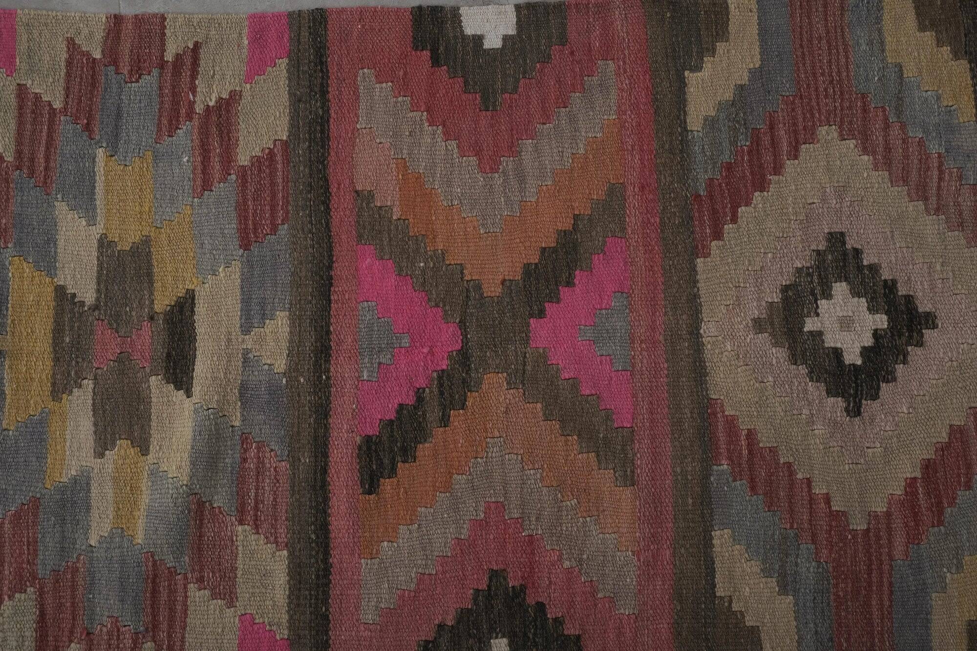 Vintage Turkish hallway rug 77x626 cm