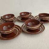 Set of 5 cups and 1 milk jug Mary Sarreguemines
