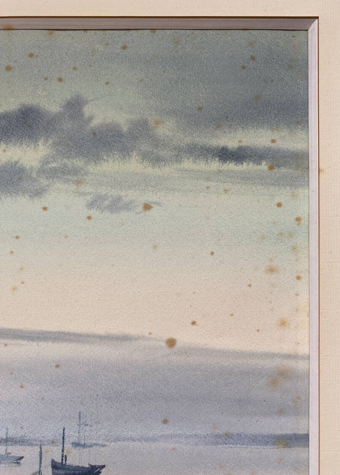 Watercolor Painting Gaston Barret (1910-1991) Marine Ar Harnog