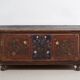 Antique painted chest with floral details (1870s) #32