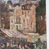 Place de Clichy Paris peinture à l’huile impressionniste