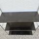 Modular String shelf in chrome and brown metal