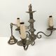 Chandelier 3 branches in brass tin color