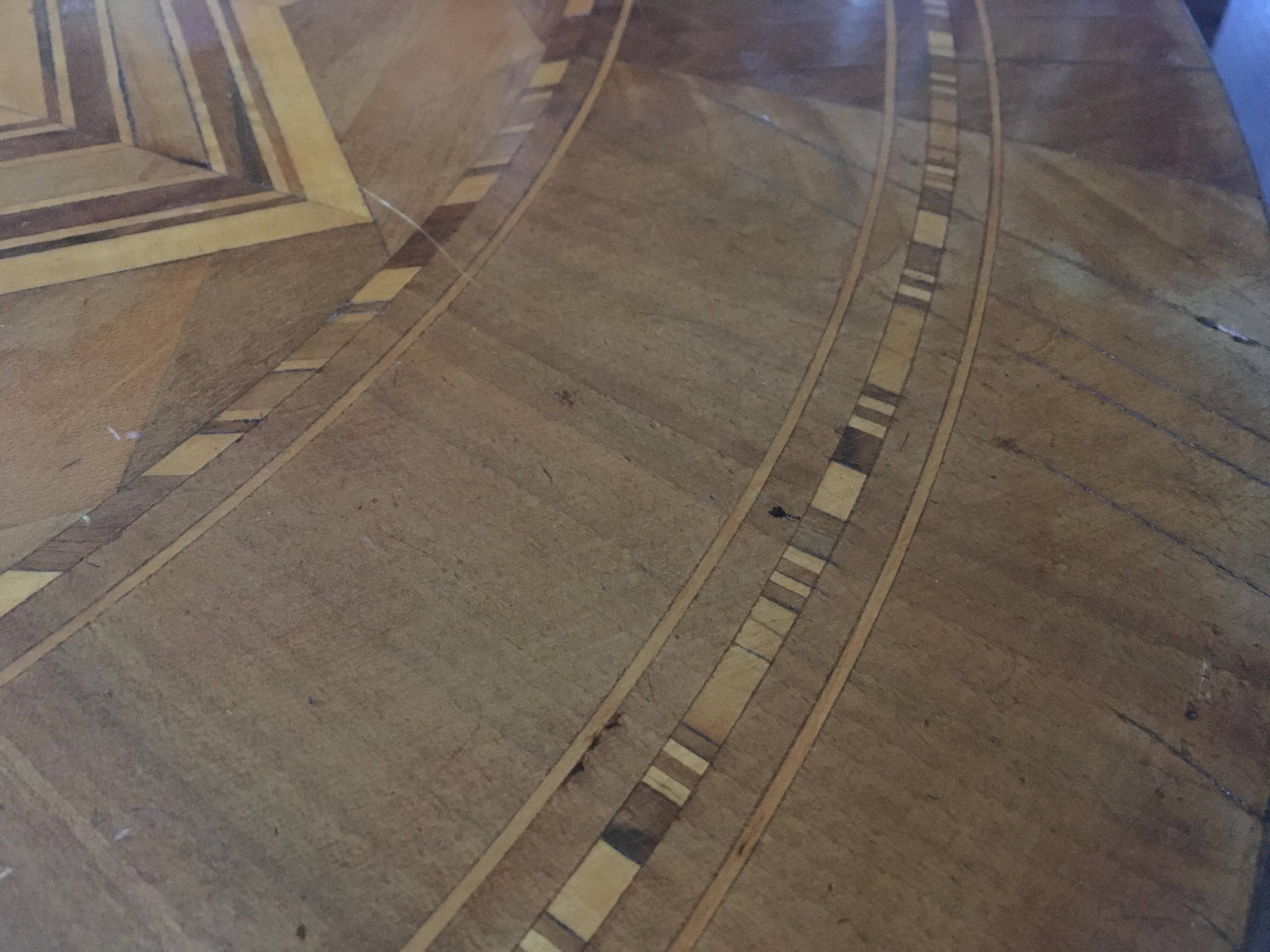 19th Century Louis Philippe Sorrento Walnut Parquetry Center Table