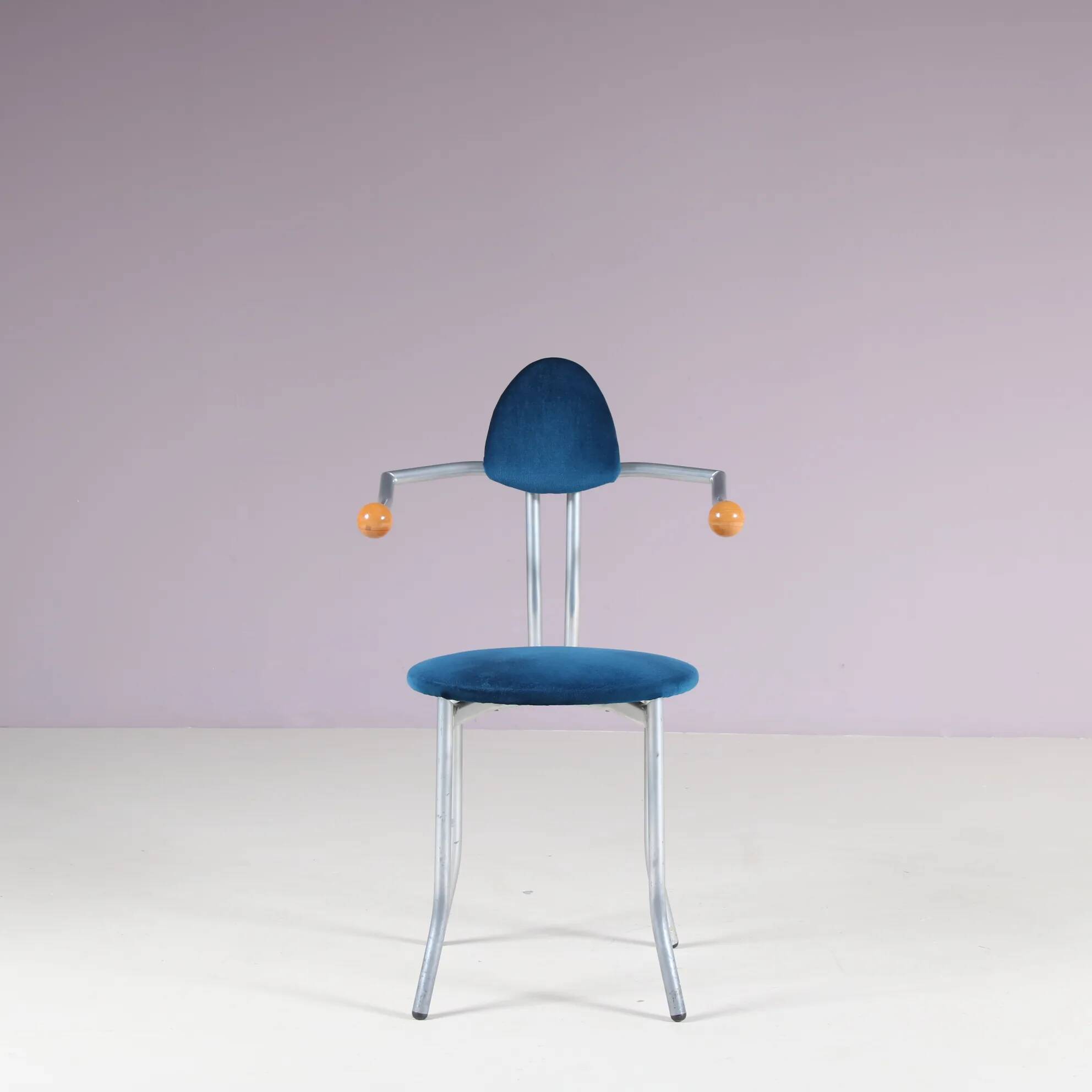1980s Memphis style side chair by Karl Friedrich Förster from Germany