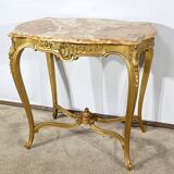 Table de milieu en bois doré, style Louis XV – fin XIXème