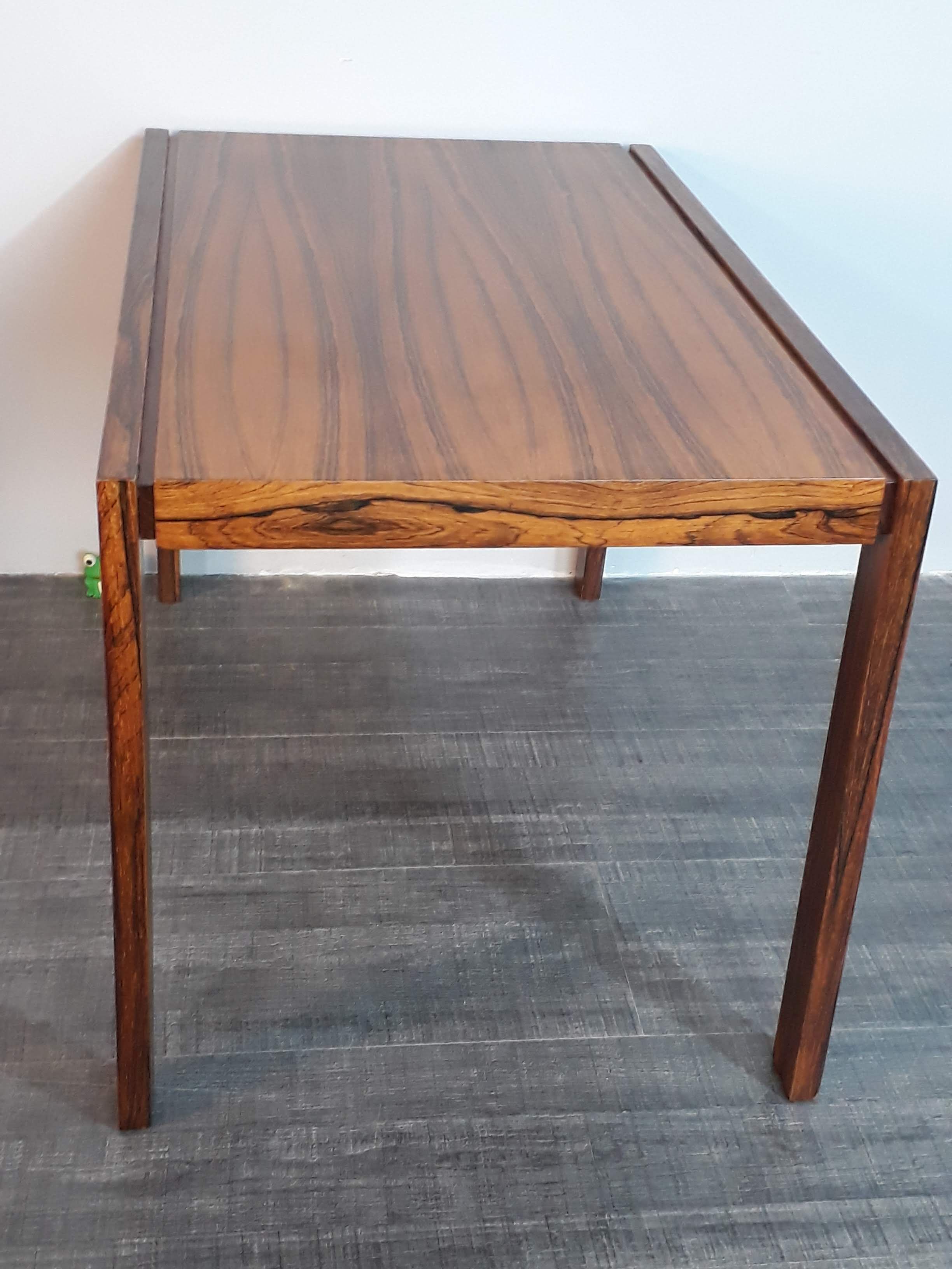 Table d'appoint en palissandre vintage scandinave 1960s