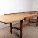 Large extendable dining table, 320 cm, in oak, Guillerme and Chambron.