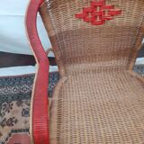 Refurbished wicker armchair