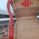 Fauteuil osier relooké