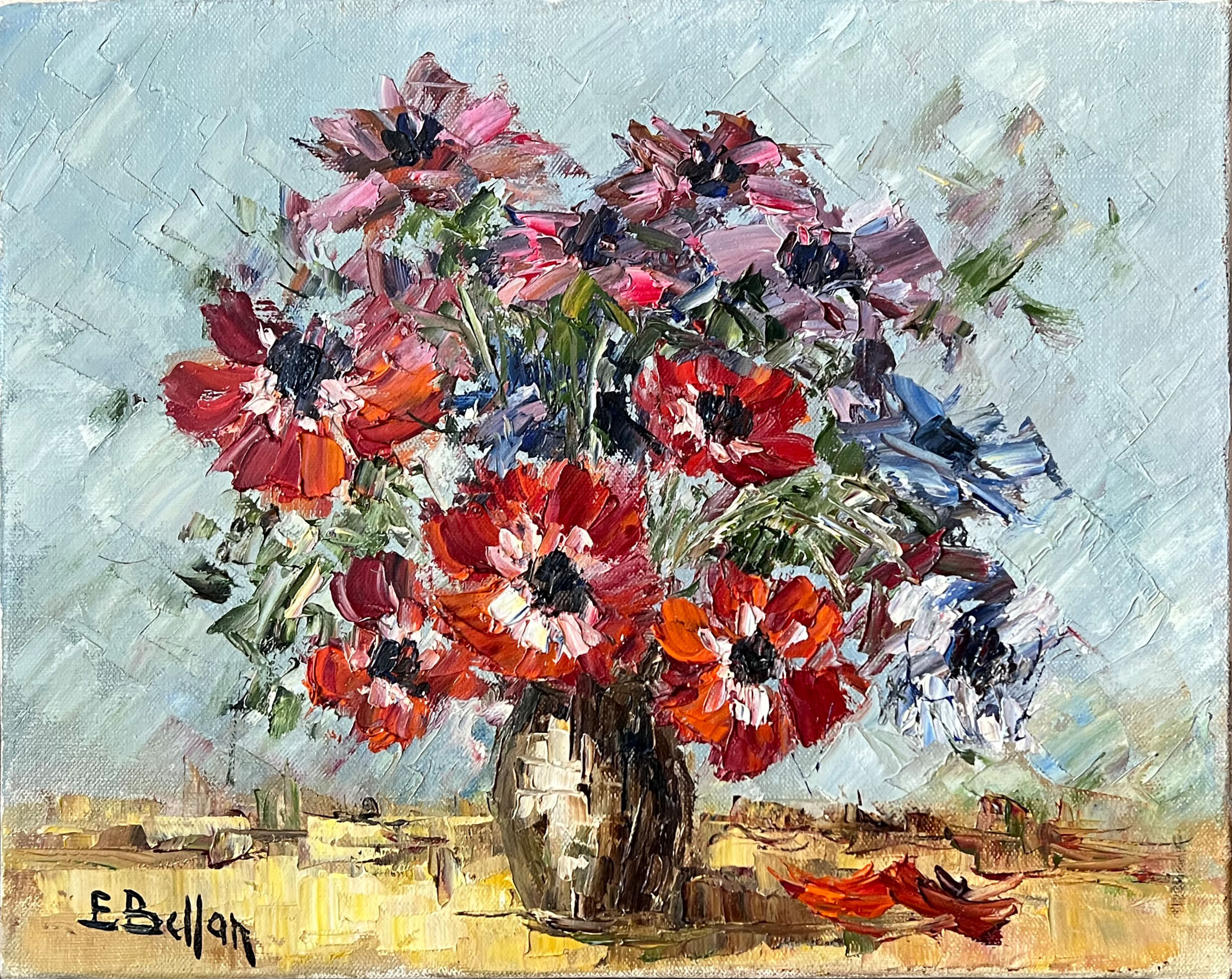 Painting "The anemones" by Etienne Bellan
