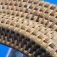 Old vintage wicker rattan mirror