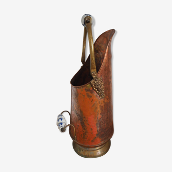Copper umbrella holder and porcelain handles