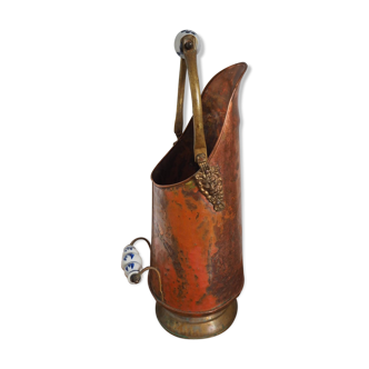 Copper umbrella holder and porcelain handles
