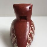 Ceramic Sculpture Figurine Whistle Call Owl Tawny Owl Nazca Chimu..