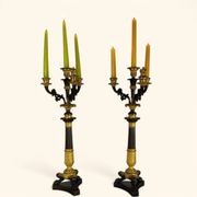 Large Pair of Gilded Bronze Chandeliers - Restoration Period (1815-1830)