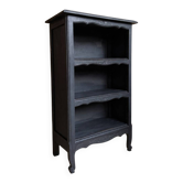 Antique mini oak bookcase – small 19th-century library with slate patina, a lovely rarity.