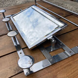 Wall coat rack / 50s chrome cloakroom