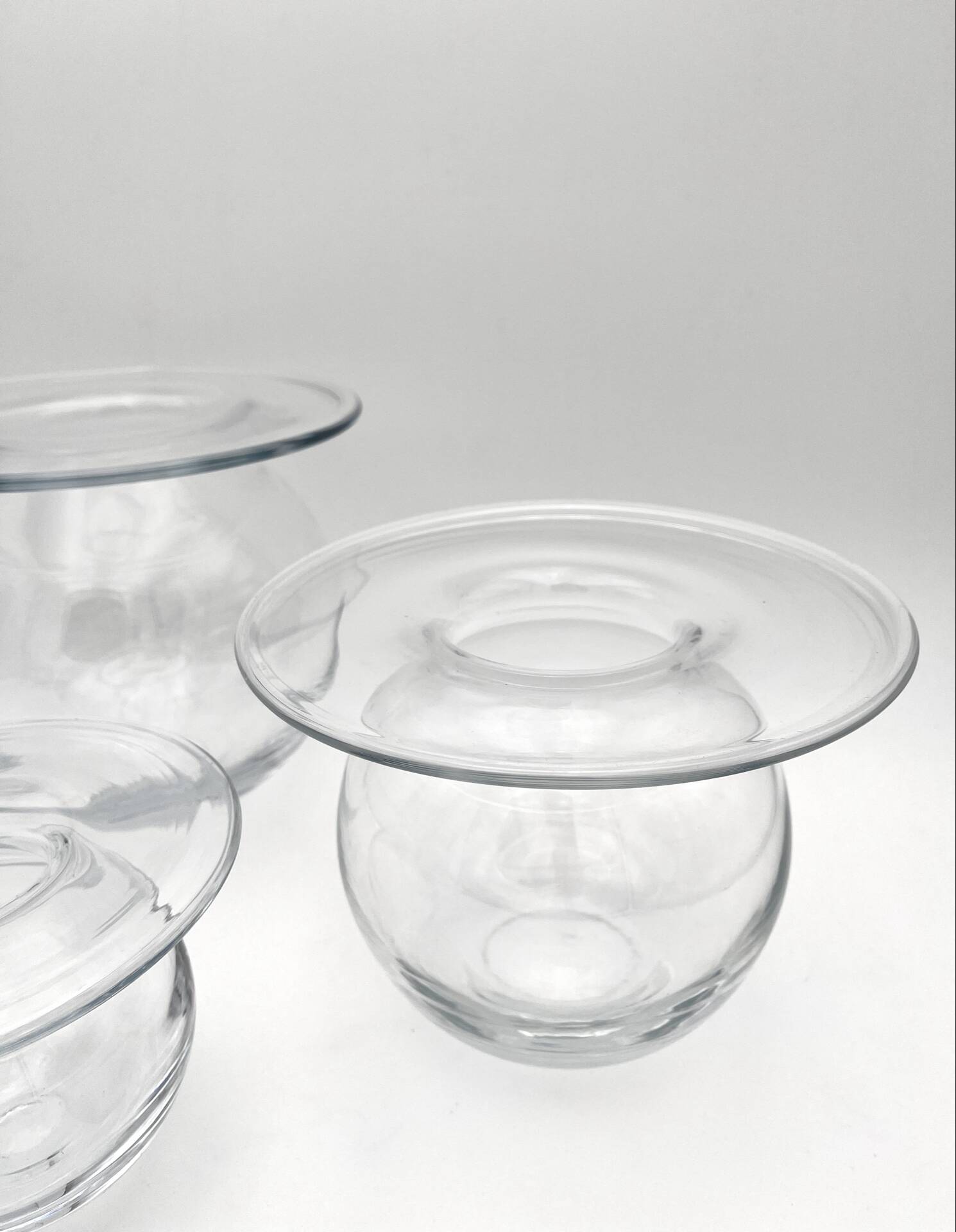 Rare Trio Vases "Saturnus" Nanny Still Riihimäen Lasi 1960