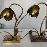 Table lamps in brass and enamel