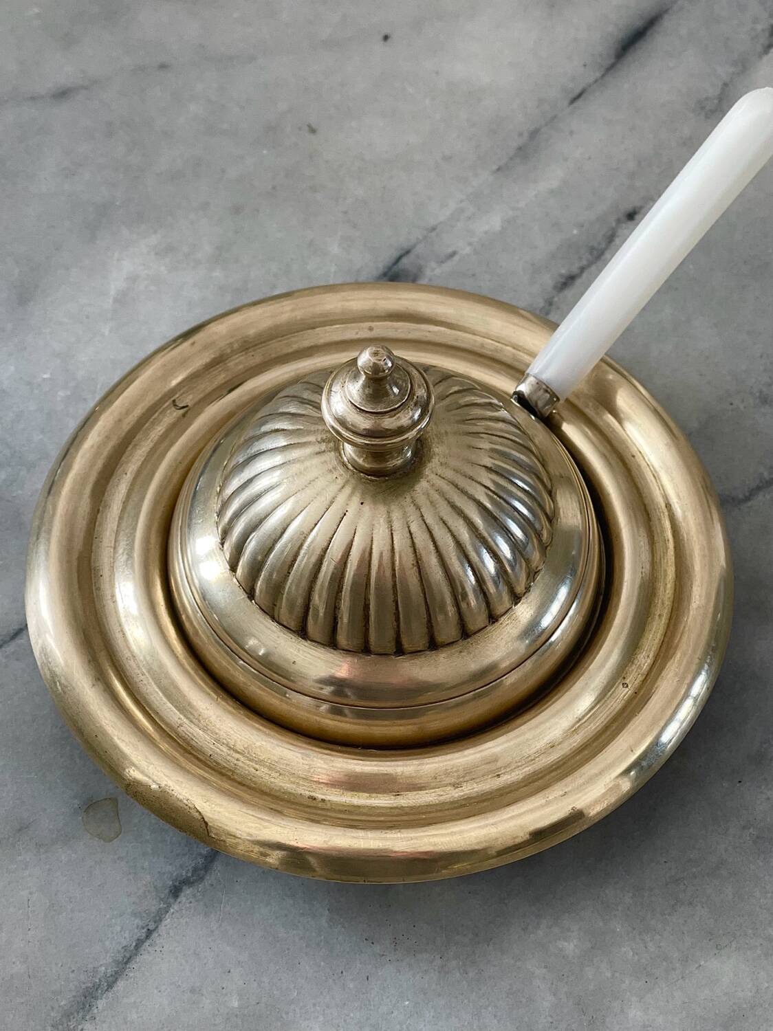 Brass butter dish